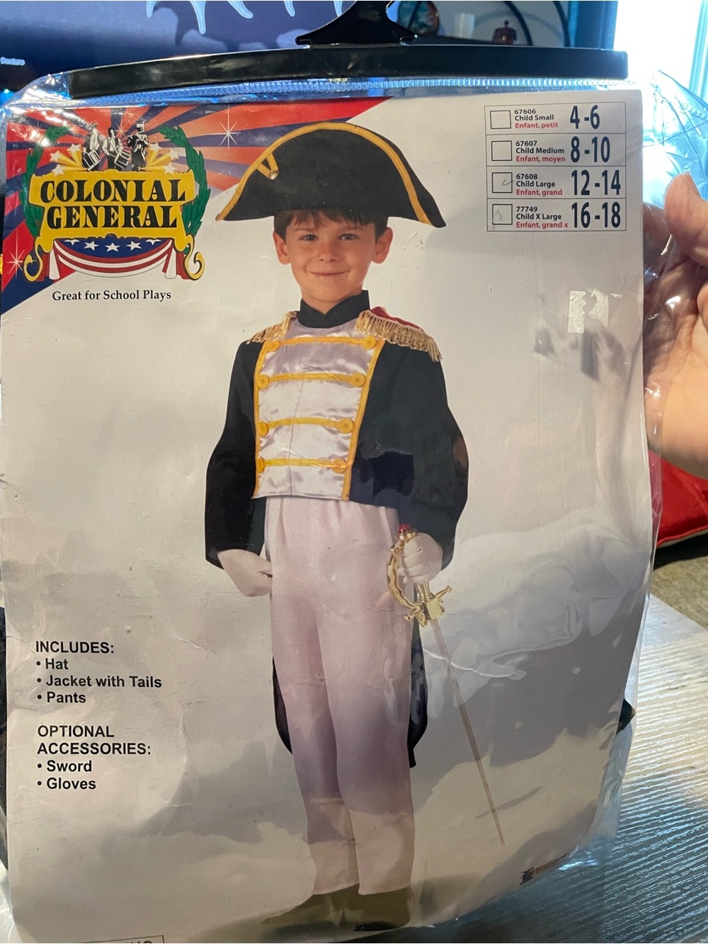 Forum Novelties Child’s Lg Colonial General Complete Costume Halloween cosplay
